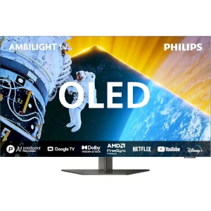 Philips 55OLED809 4K Ultra HD 55" 140 Screen Google Smart OLED TV with Satellite Receiver