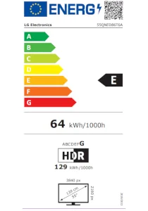 LG 55QNED86T6A 4K Ultra HD 55" 140 Screen webOS Smart QNED TV with Satellite Receiver